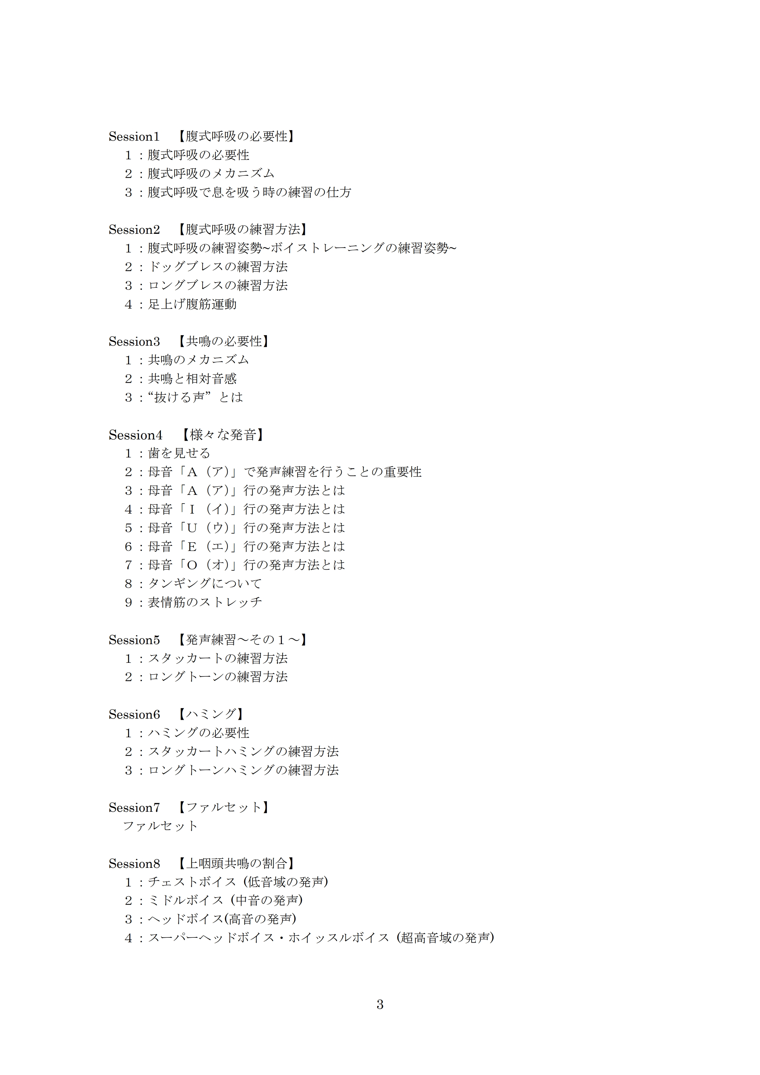 目次 Session 1-8